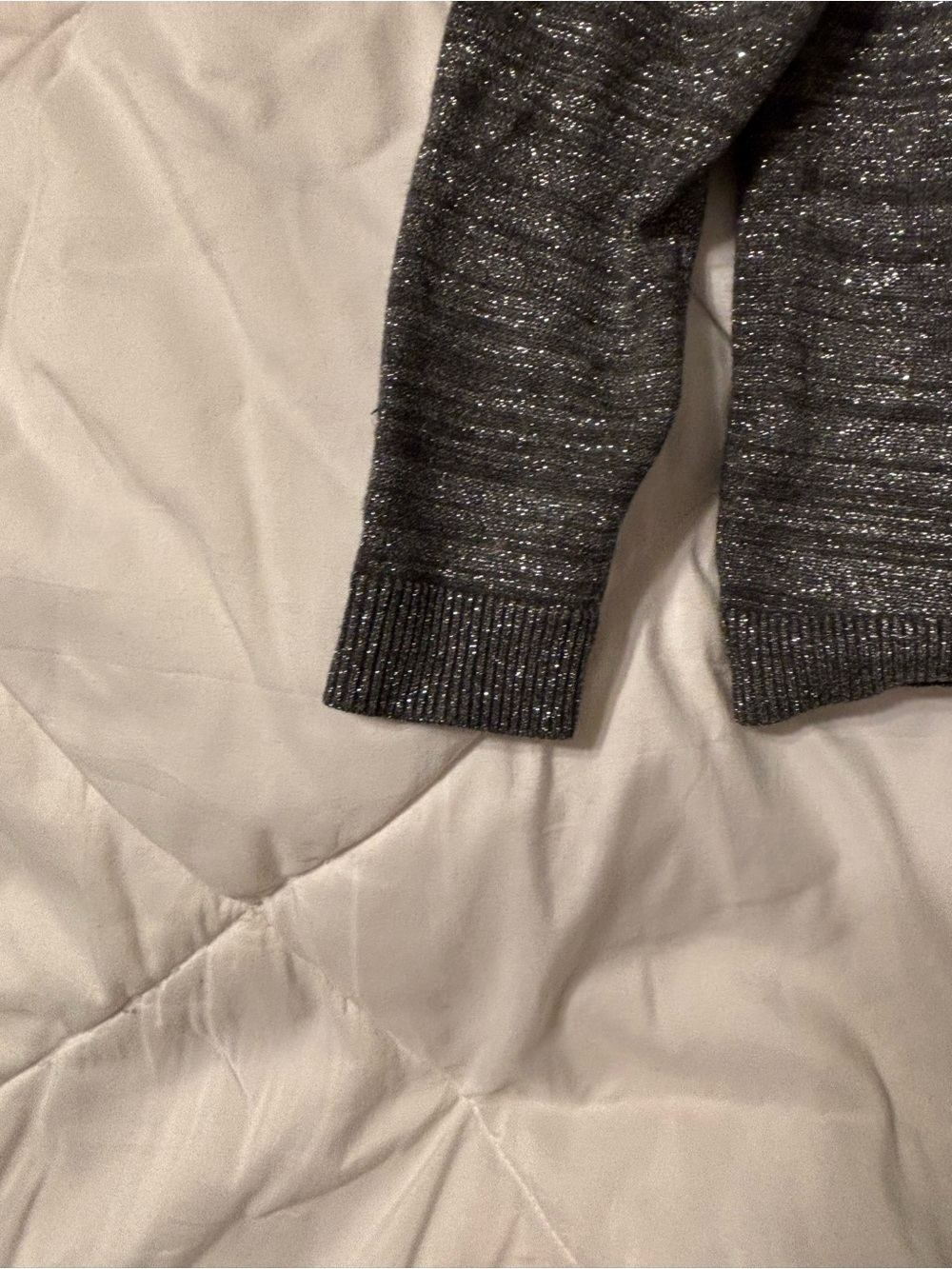 Milly Silver-Thread Gray Button Cardigan - Picture 12 of 14